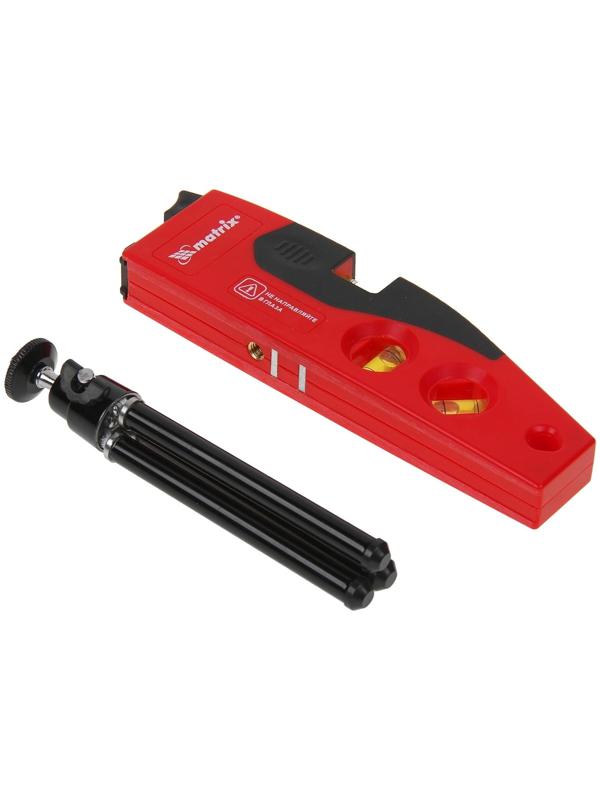 Уровень лазерный Matrix, 180 мм, 220 мм штатив, 4 глазка