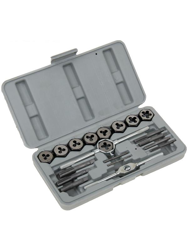 Набор метчиков и плашек Sparta, М3 - М12, 20 шт в наборе