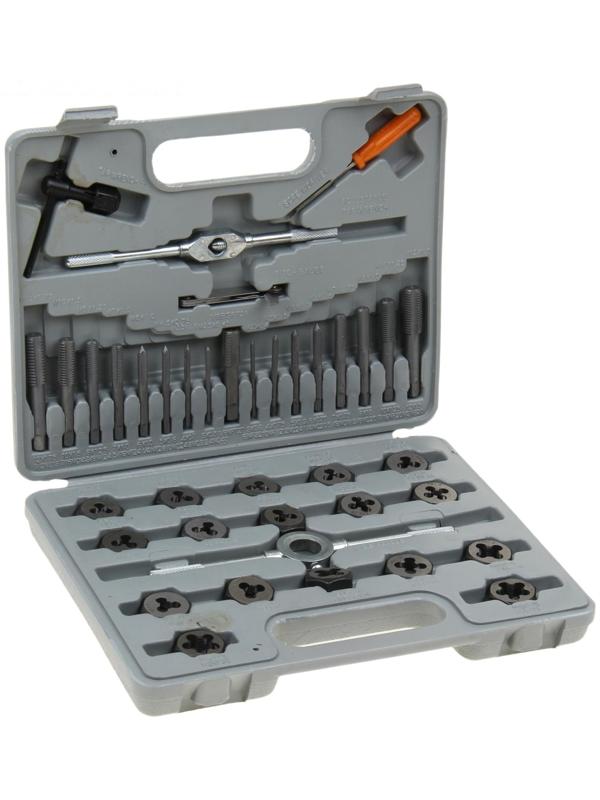 Набор метчиков и плашек Sparta, М3 - М12, 40 шт в наборе