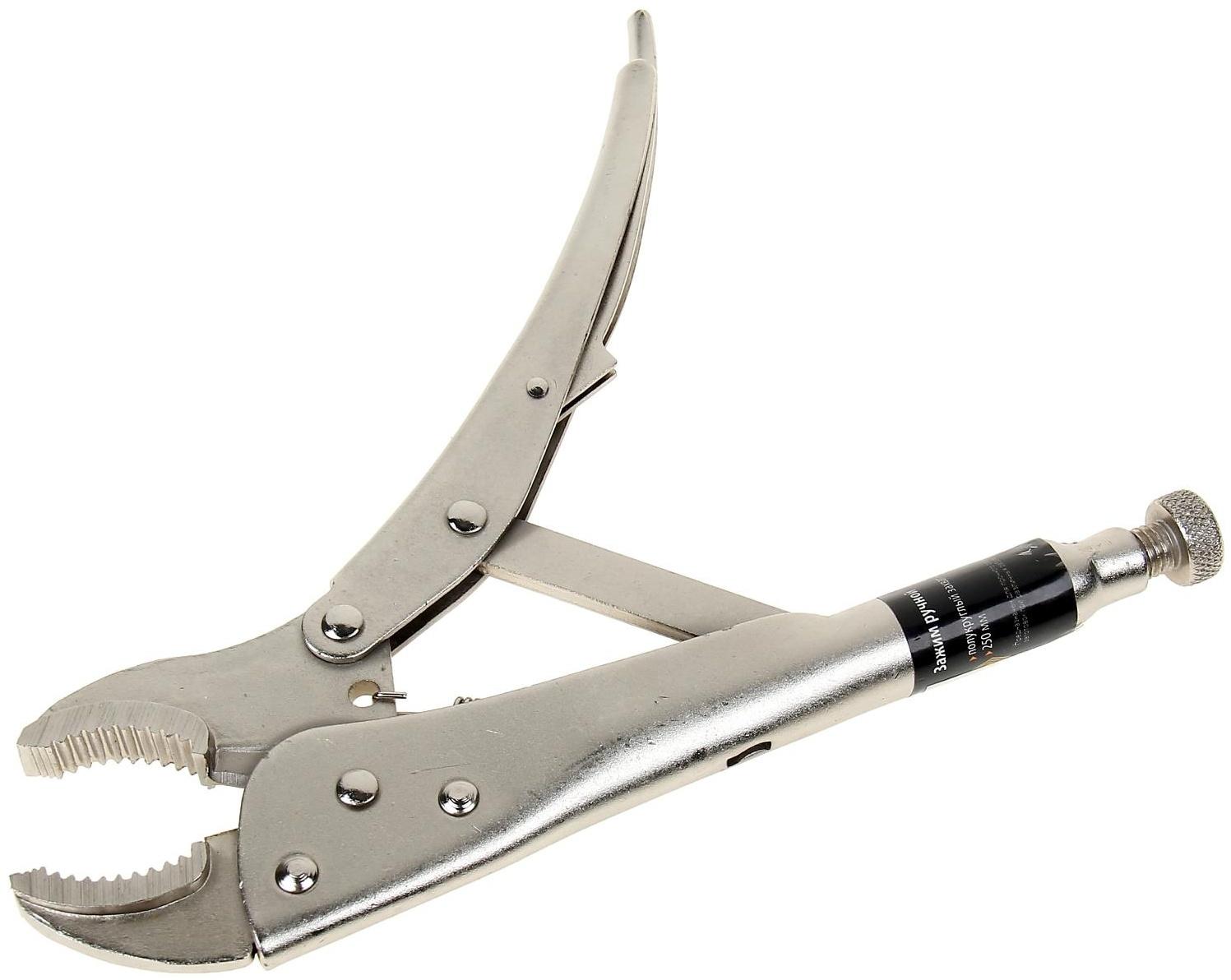 Клещи зажимные Sparta, 250 мм, полукруглый захват