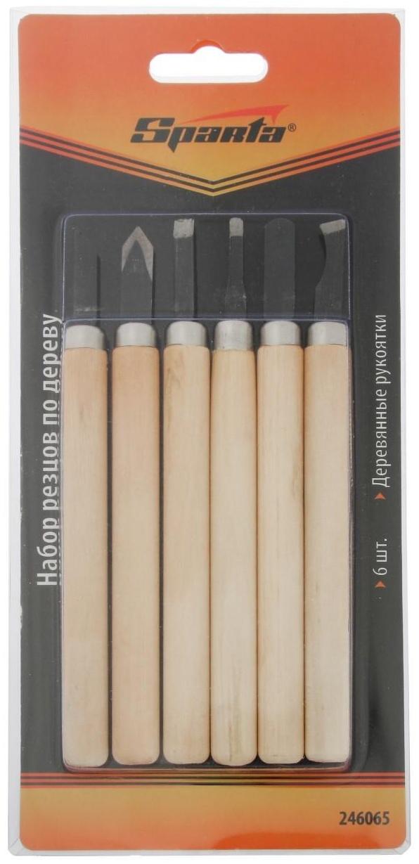 Набор резцов по дереву Sparta, 6 шт
