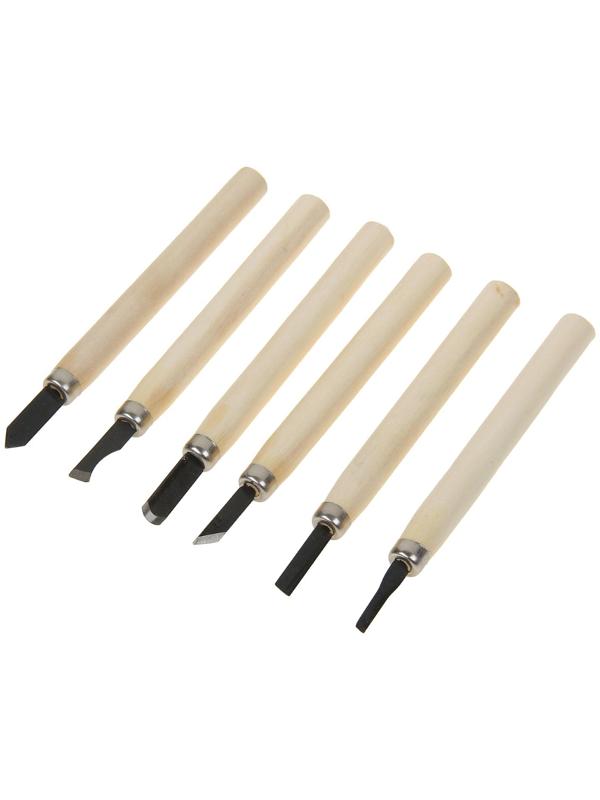 Набор резцов по дереву Sparta, 6 шт