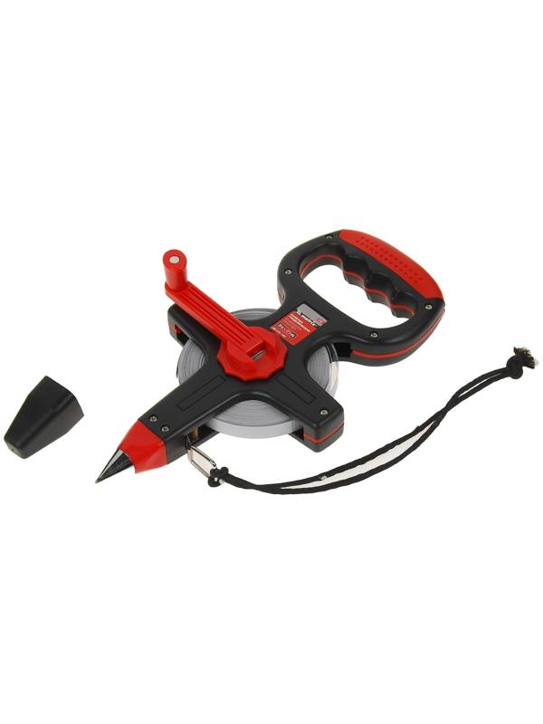 Рулетка геодезическая Matrix, 30 м х 12.5 мм, металлическая лента, открытый корпус