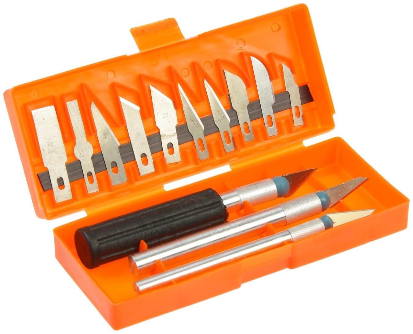 Набор резцов по дереву Sparta, пластмассовые рукоятки, 13 шт