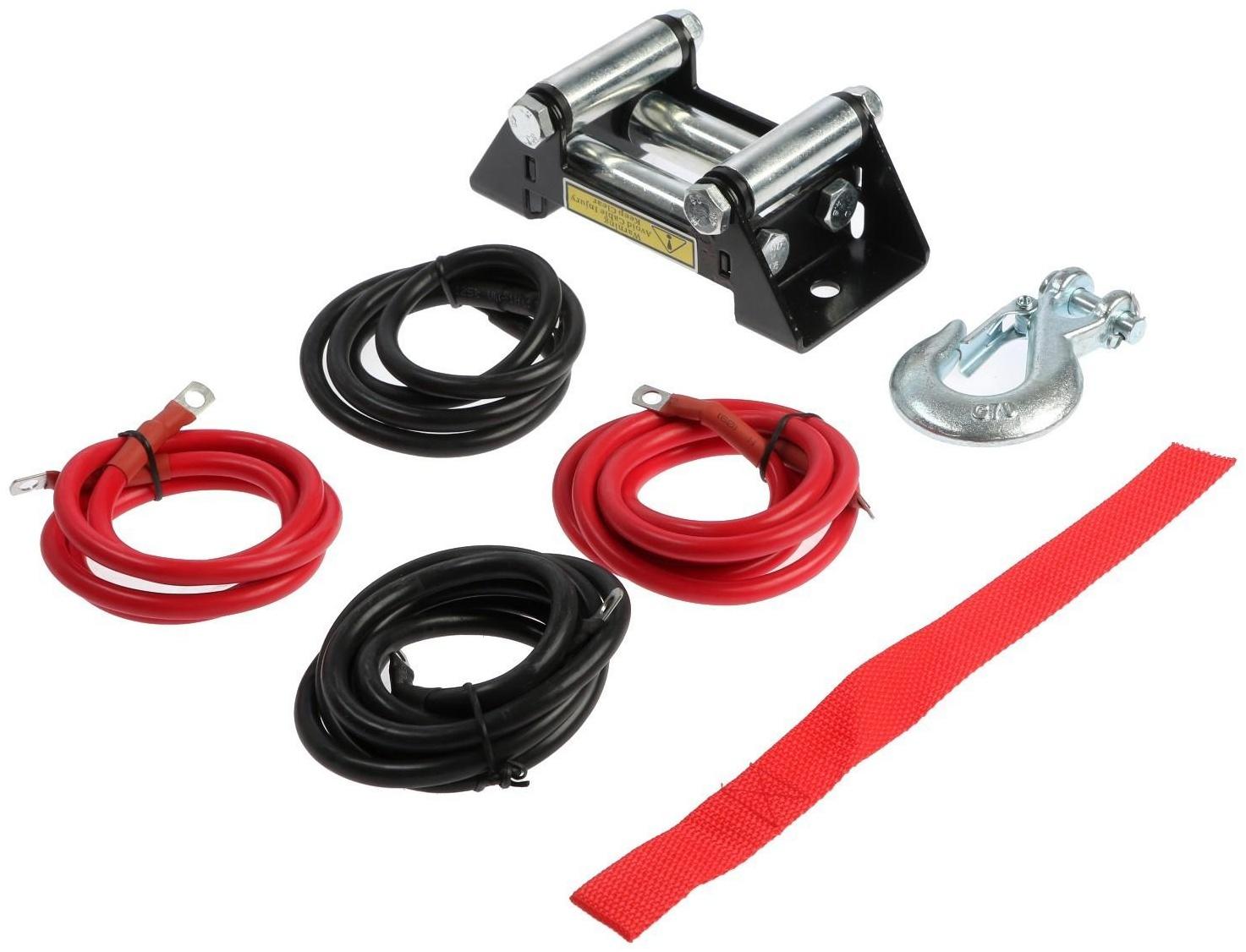 Лебедка электрическая ТУНДРА, 12/24V, 3000 lb (1.4 т), 1.2 л.с., до 3.3 м/мин, 4.8 мм х 12 м