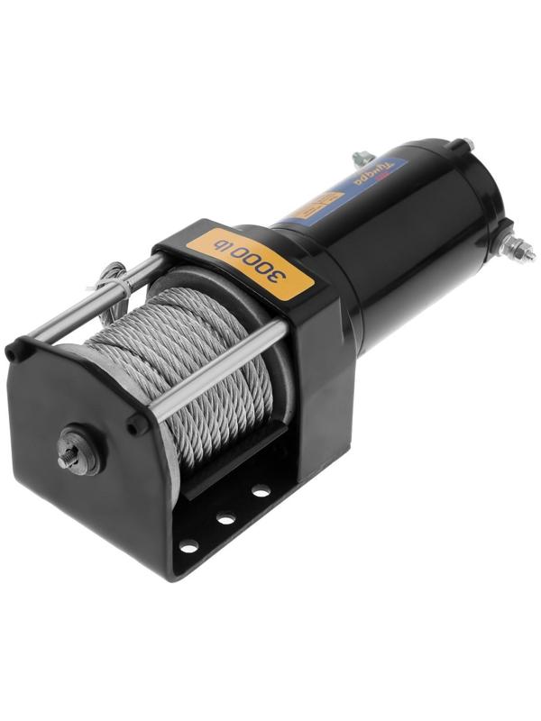 Лебедка электрическая ТУНДРА, 12/24V, 3000 lb (1.4 т), 1.2 л.с., до 3.3 м/мин, 4.8 мм х 12 м