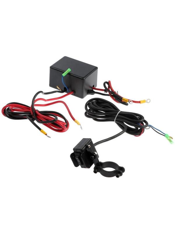 Лебедка электрическая ТУНДРА, 12/24V, 3000 lb (1.4 т), 1.2 л.с., до 3.3 м/мин, 4.8 мм х 12 м