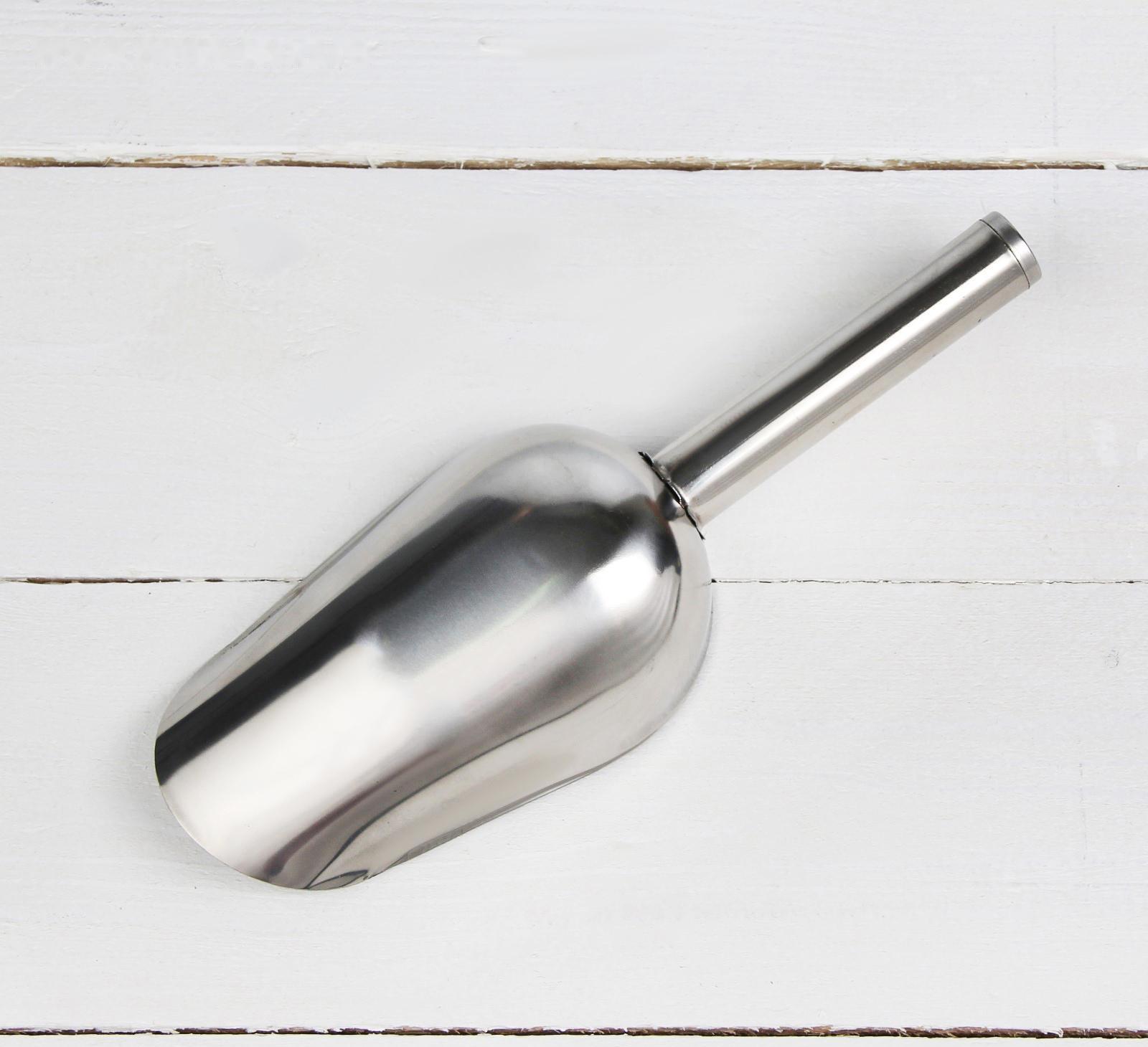 Совок из нержавеющей стали для льда и сыпучих продуктов, 200 мл, 22×8 см