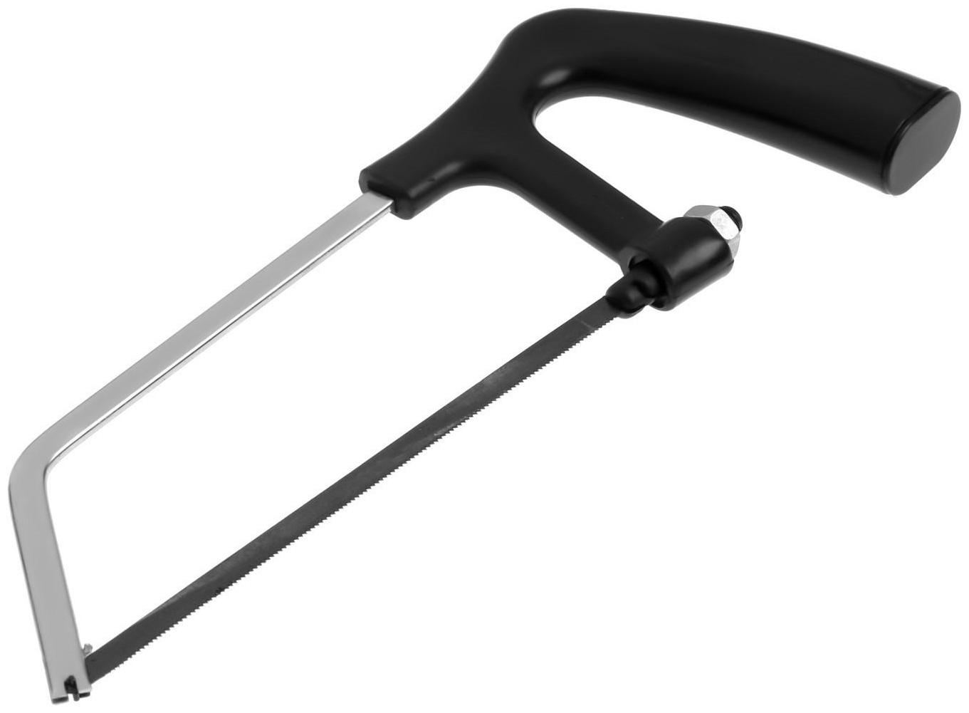 Ножовка по металлу ТУНДРА, хромированная, пластиковая рукоятка, 150 мм