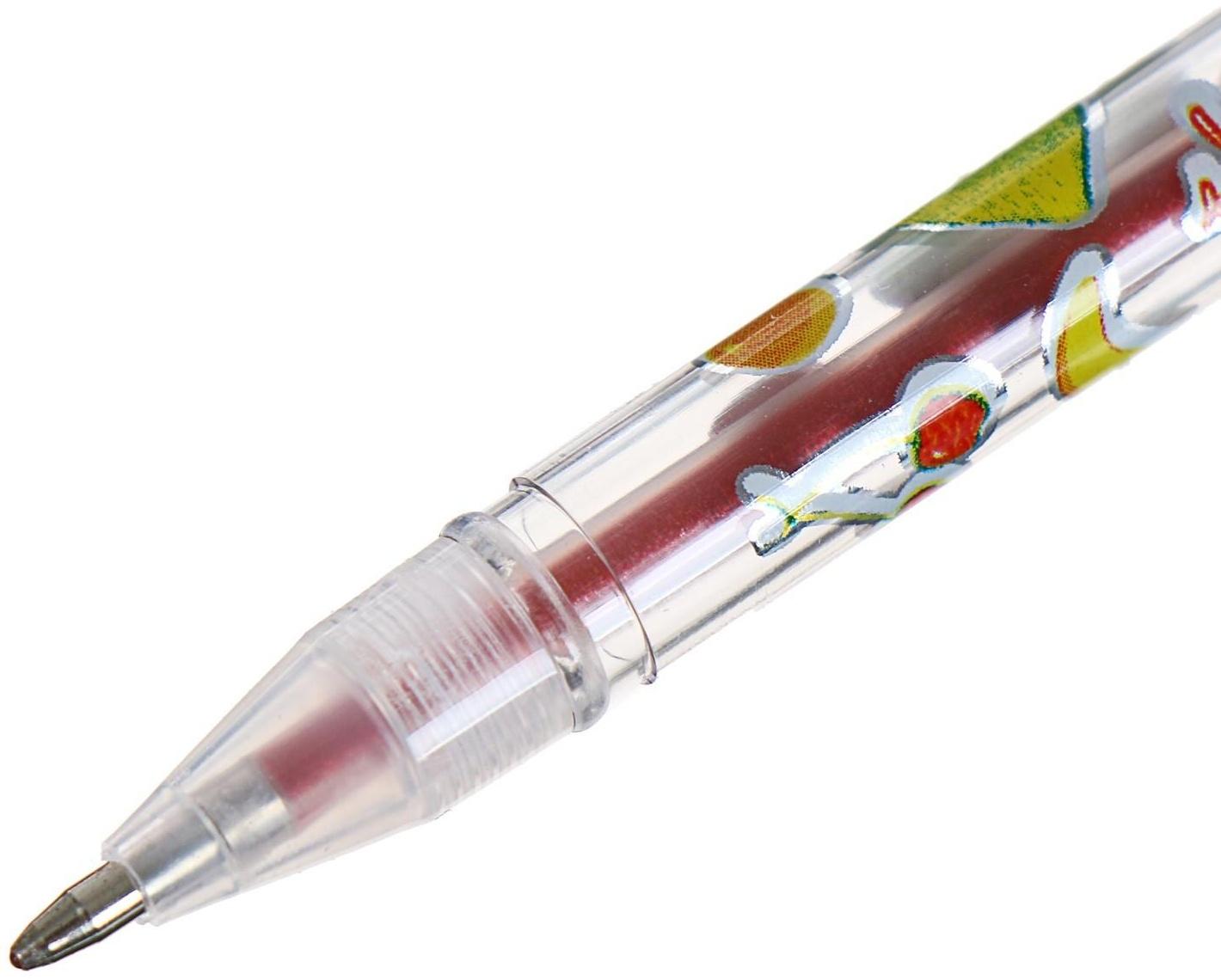 Набор гелевых ручек с блёстками, 36 цветов, корпус с рисунком, в блистере, на кнопке