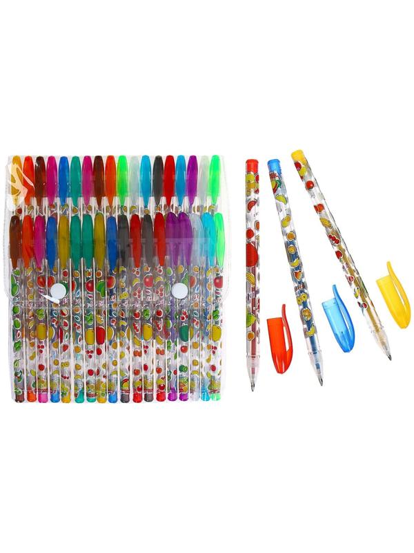 Набор гелевых ручек с блёстками, 36 цветов, корпус с рисунком, в блистере, на кнопке
