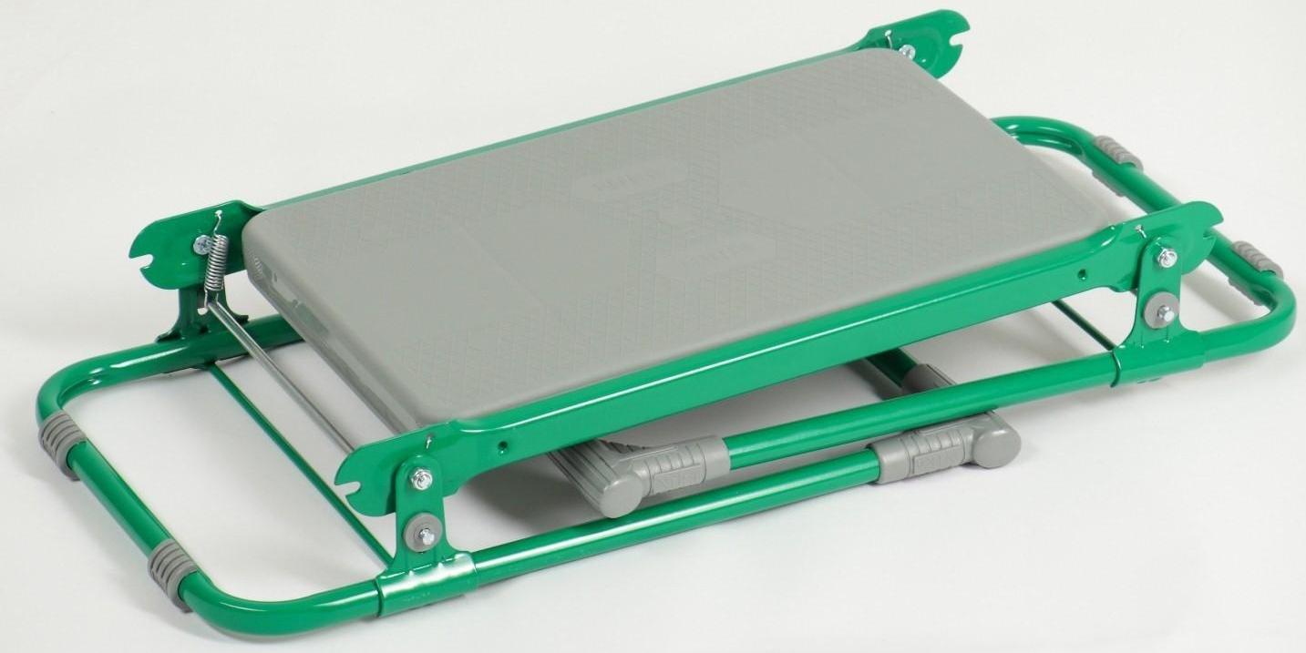Скамейка-перевёртыш садовая складная 56х30х42,5 см, зелёная, максимальная нагрузка100 кг