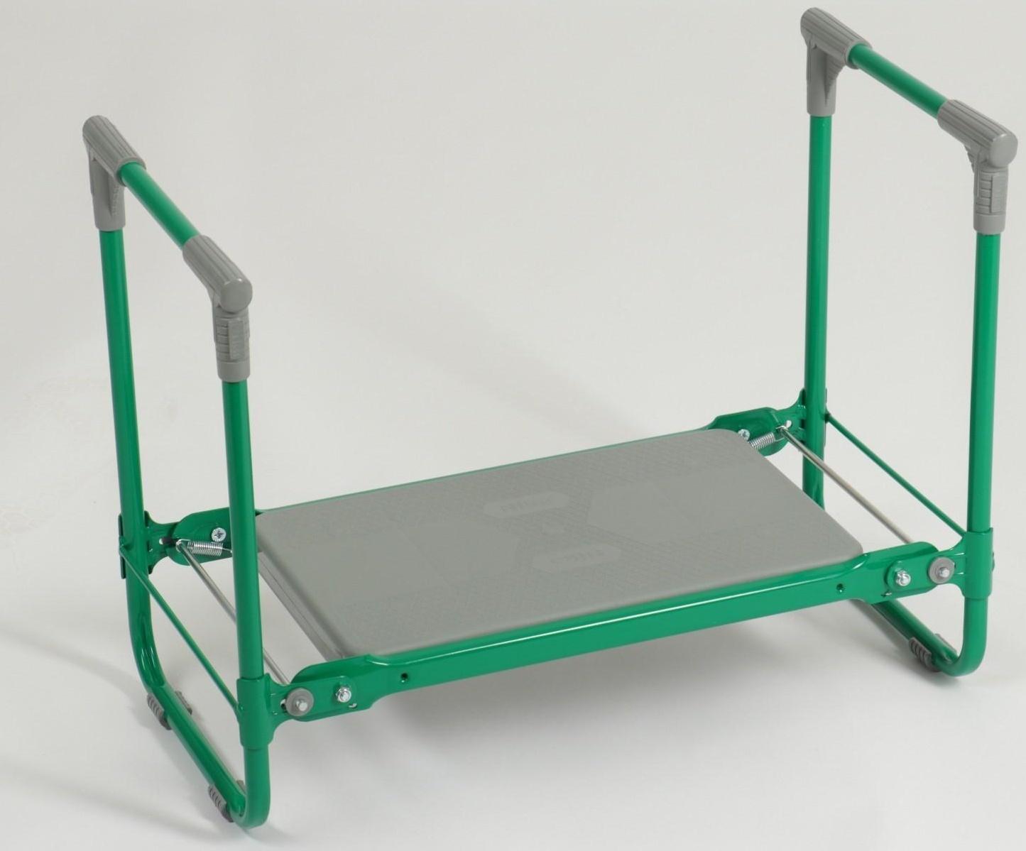 Скамейка-перевёртыш садовая складная 56х30х42,5 см, зелёная, максимальная нагрузка100 кг