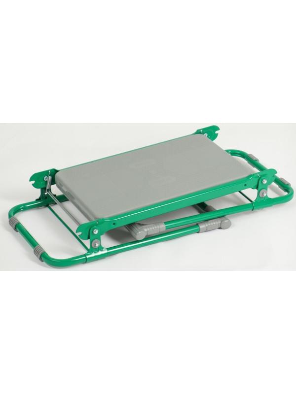 Скамейка-перевёртыш садовая складная 56х30х42,5 см, зелёная, максимальная нагрузка100 кг