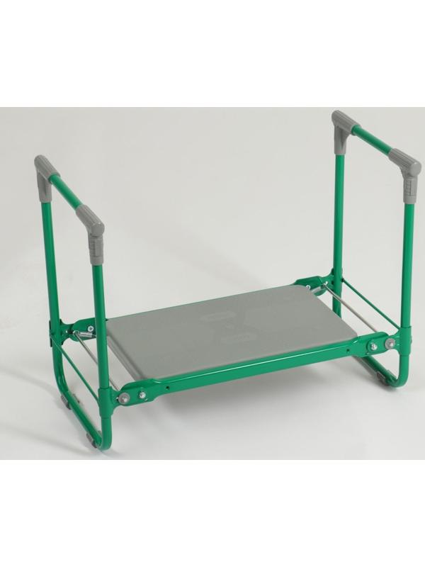 Скамейка-перевёртыш садовая складная 56х30х42,5 см, зелёная, максимальная нагрузка100 кг