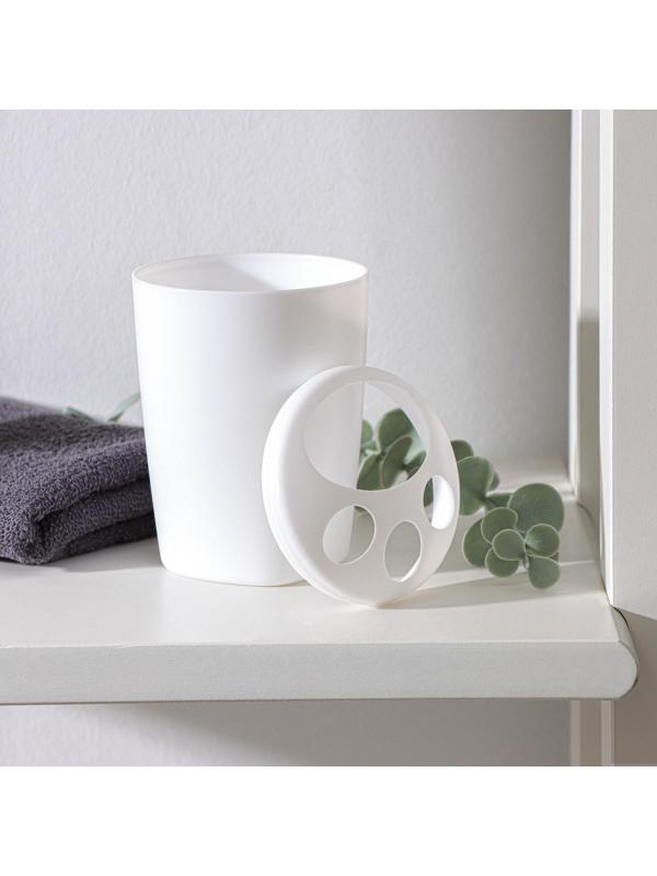 Подставка для зубных щёток Aqua, цвет снежно-белый