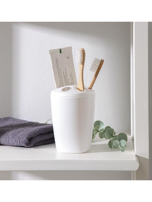 Подставка для зубных щёток Aqua, цвет снежно-белый