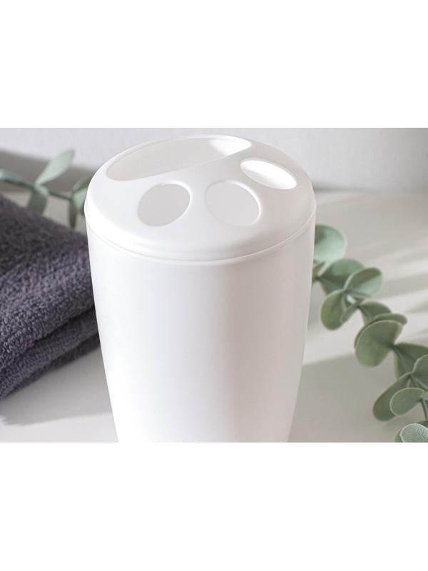 Подставка для зубных щёток Aqua, цвет снежно-белый