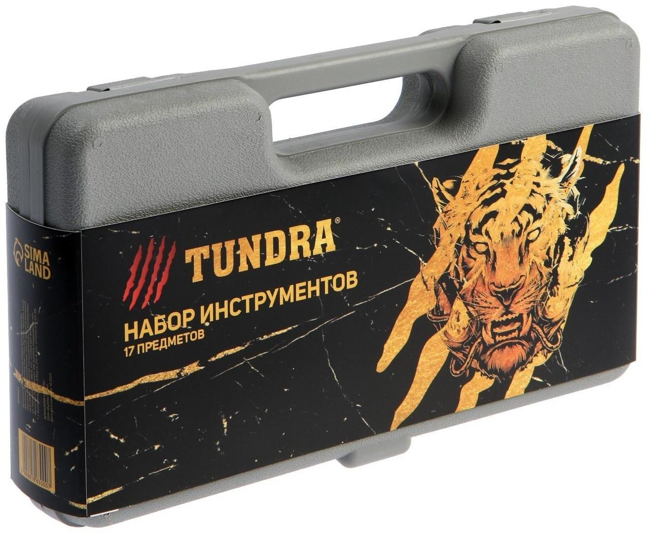 Набор инструментов в кейсе ТУНДРА, подарочная упаковка 