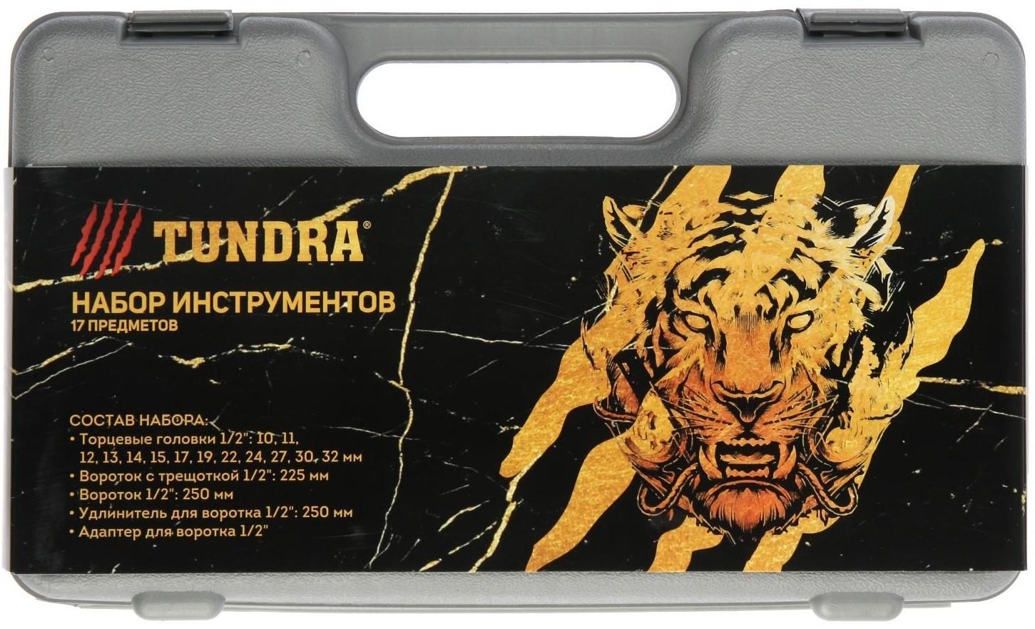 Набор инструментов в кейсе ТУНДРА, подарочная упаковка 