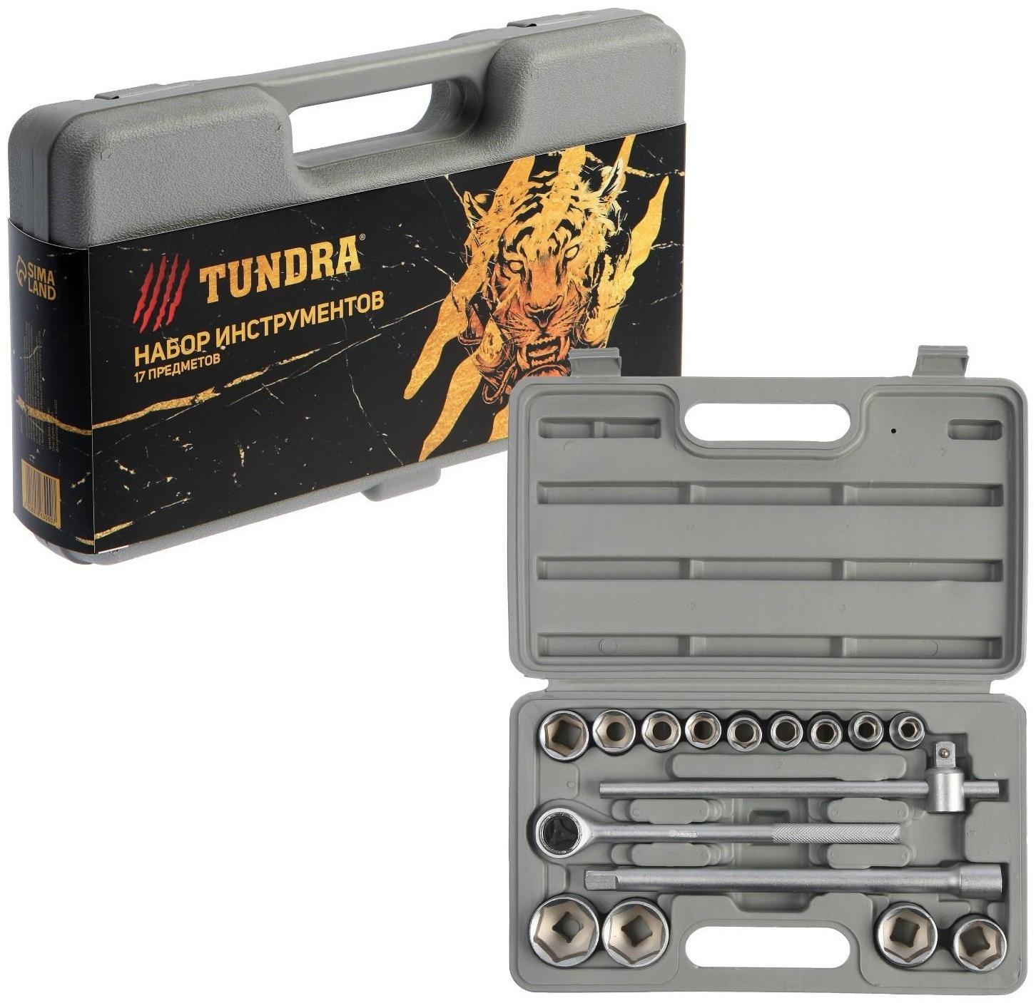 Набор инструментов в кейсе ТУНДРА, подарочная упаковка 