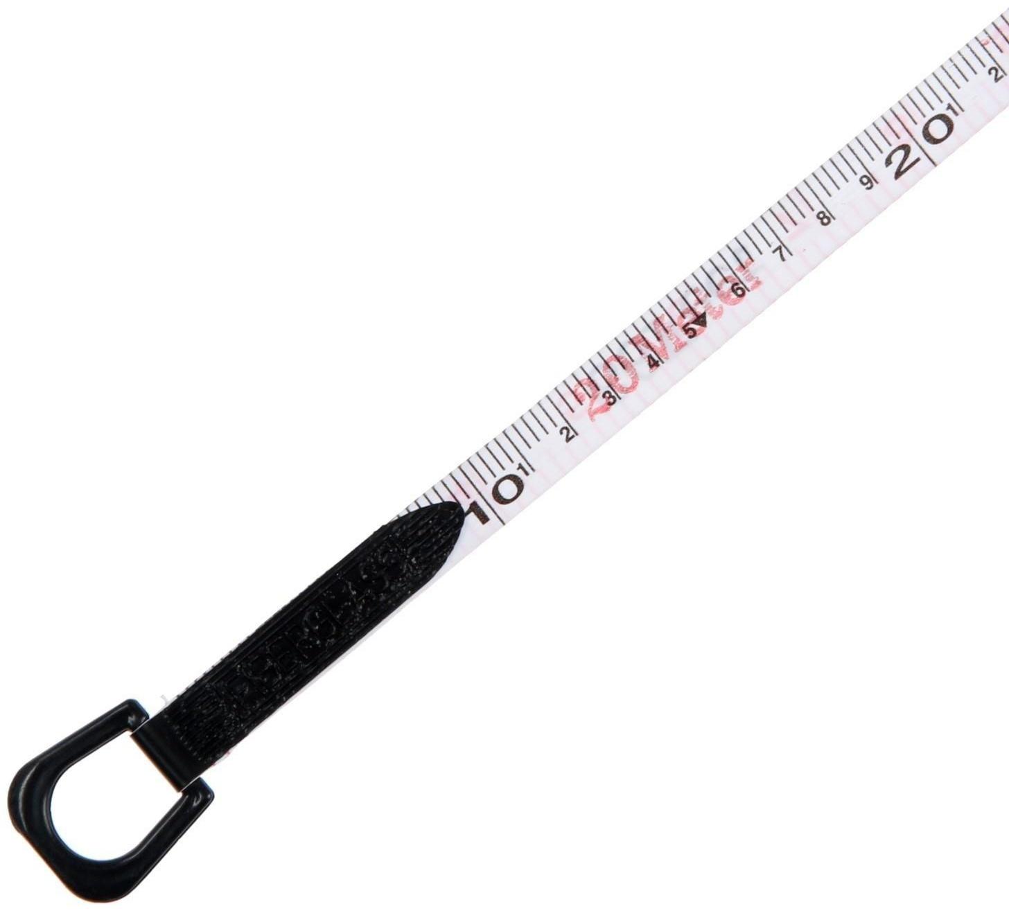 Рулетка геодезическая ТУНДРА, фиберглассовая лента, 20 м