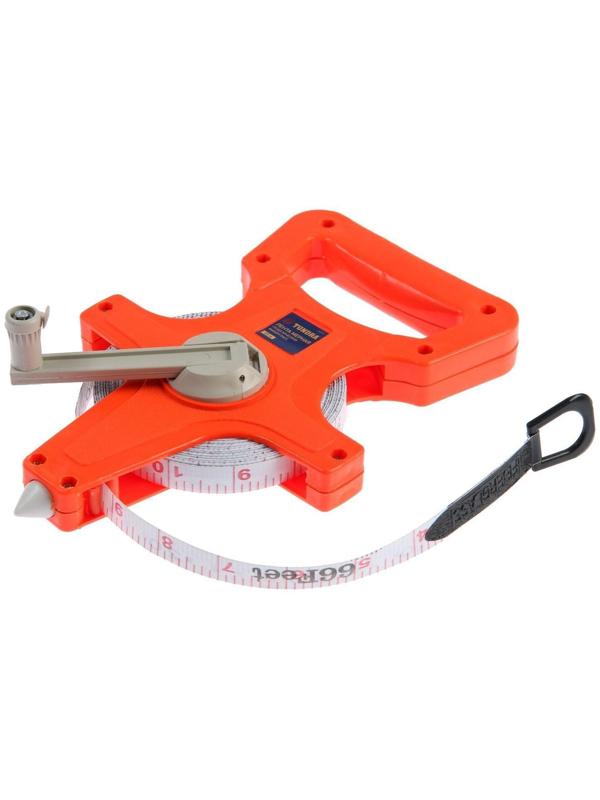 Рулетка геодезическая ТУНДРА, фиберглассовая лента, 20 м