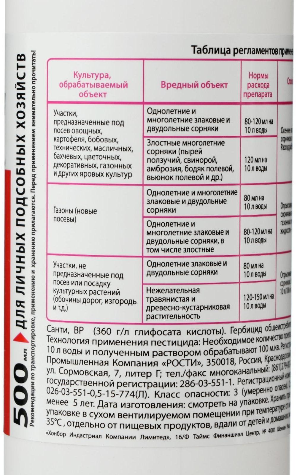 Средство от сорняков Rubit 