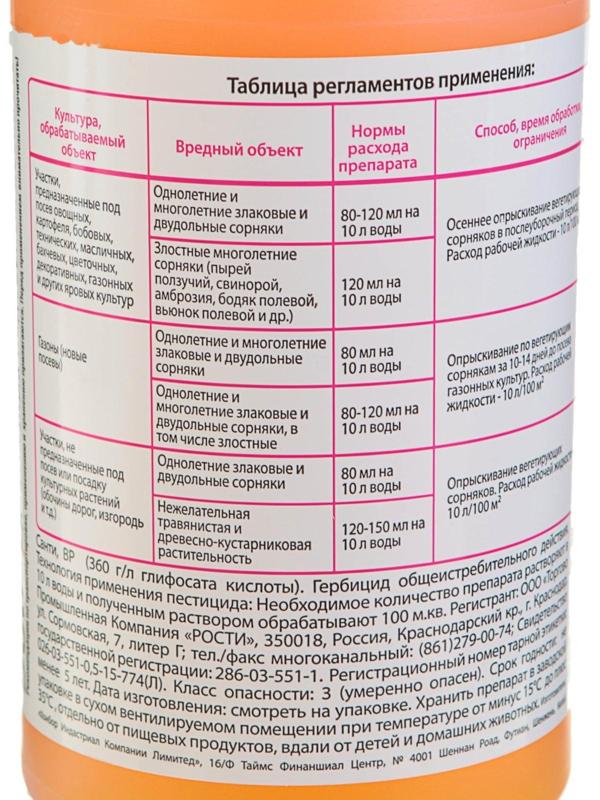 Средство от сорняков Rubit 