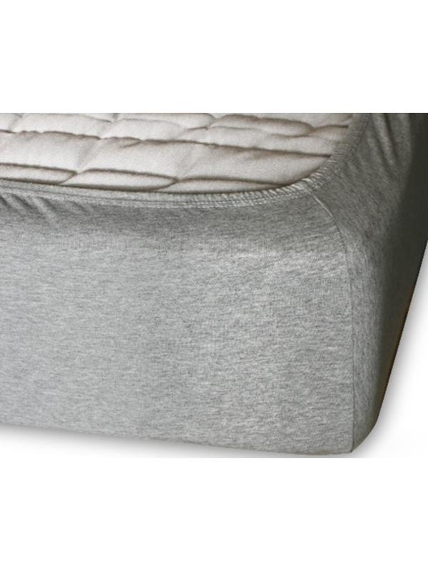 Простыня на резинке «Купу-купу», 180х200х20 см, серый, трикотаж