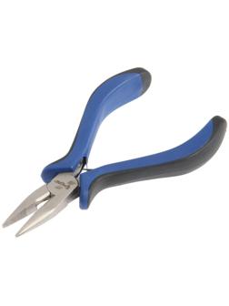 Длинногубцы ТУНДРА mini, никелированные, двухкомпонентные рукоятки, 125 мм