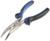 Длинногубцы изогнутые ТУНДРА, CrV, никелированные, двухкомпонентные рукоятки, 180 мм