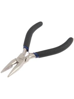 Длинногубцы ТУНДРА mini, никелированные, обрезиненные рукоятки, 125 мм
