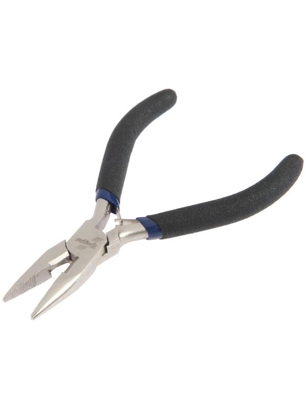 Длинногубцы ТУНДРА mini, никелированные, обрезиненные рукоятки, 125 мм