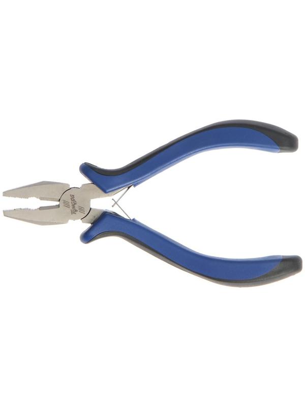 Плоскогубцы ТУНДРА mini, никелированные, двухкомпонентные рукоятки, 120 мм