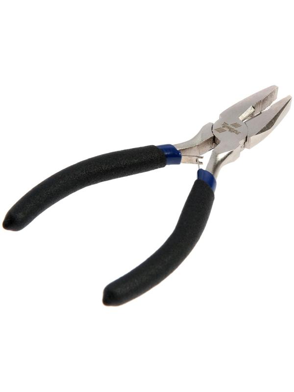 Плоскогубцы ТУНДРА mini, никелированные, обрезиненные рукоятки, 120 мм