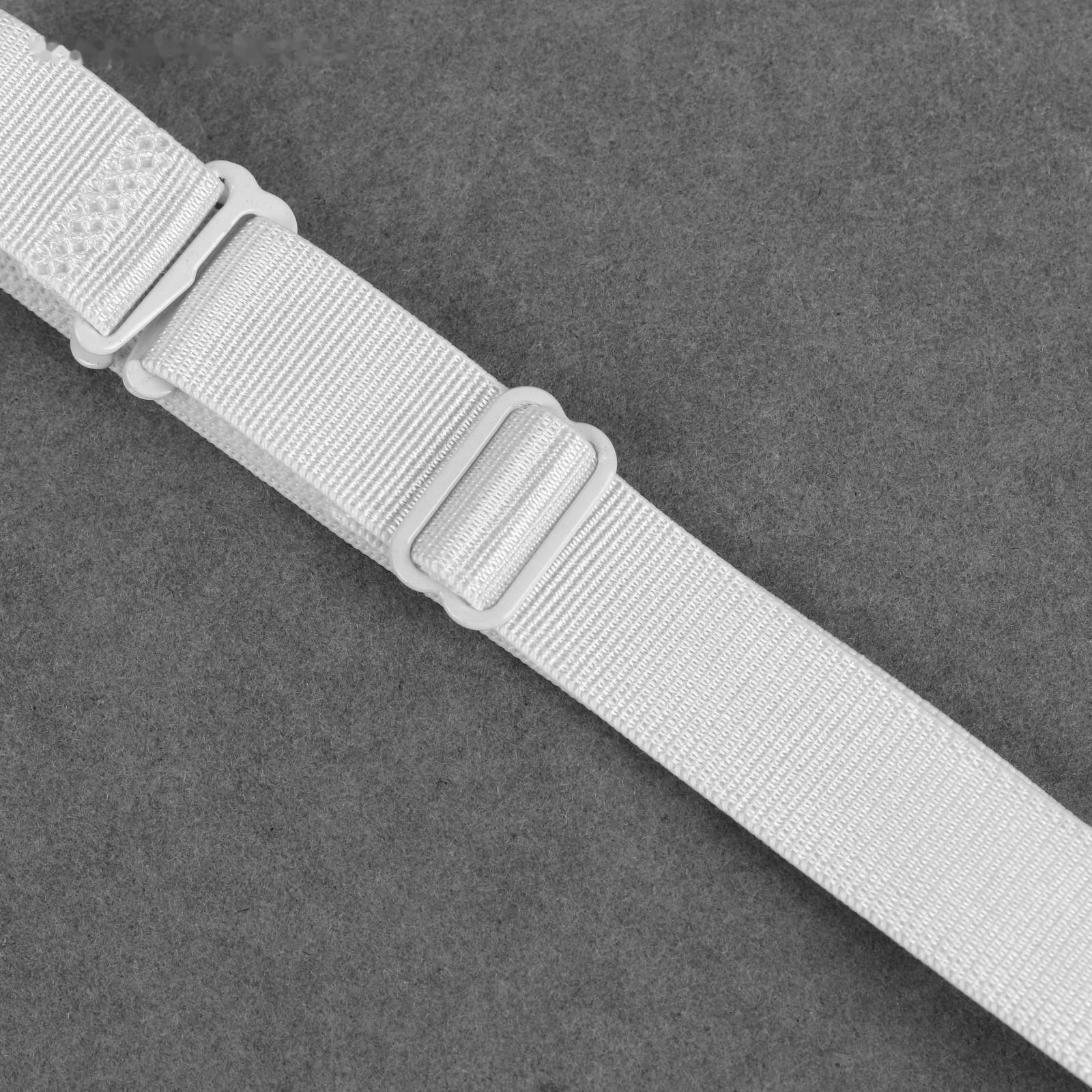 Бретели текстильные, 1,5 см, 37 см, пара, цвет белый