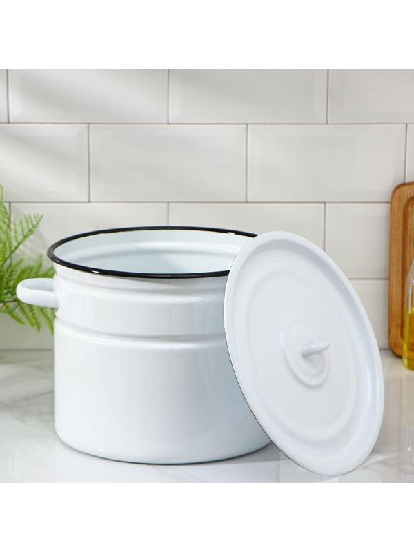 Кастрюля без деколи, 9 л, индукция, цвет МИКС