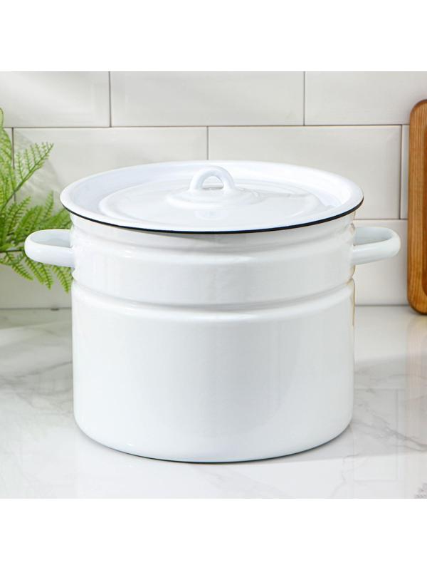 Кастрюля без деколи, 9 л, индукция, цвет МИКС