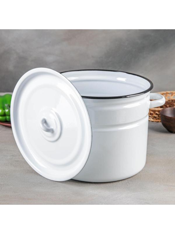 Кастрюля без деколи, 9 л, индукция, цвет МИКС