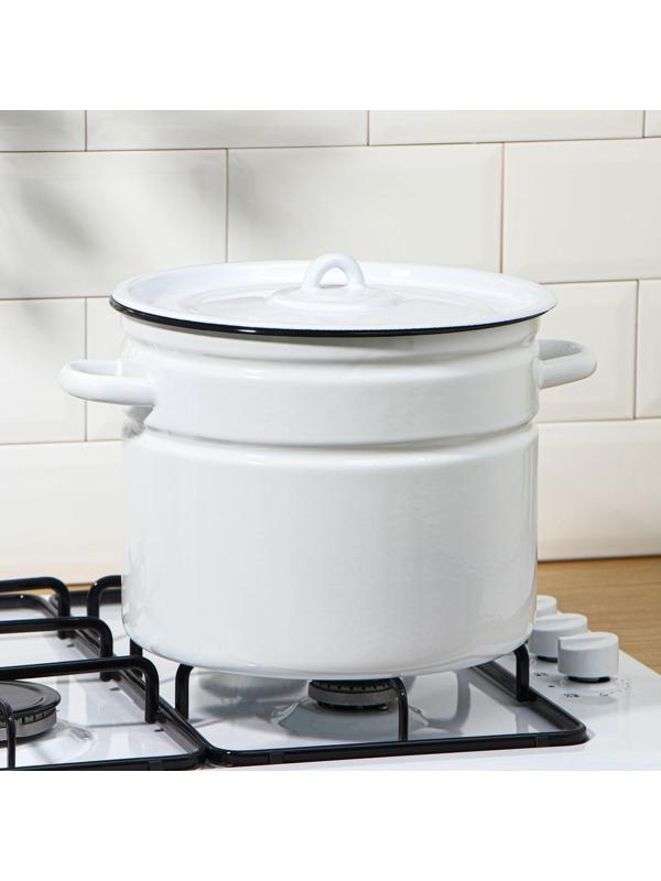 Кастрюля без деколи, 9 л, индукция, цвет МИКС