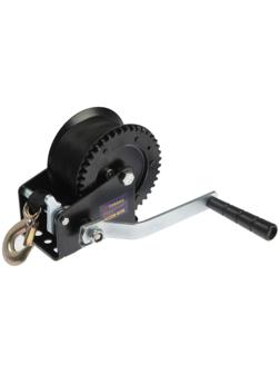 Лебедка ручная барабанная тяговая ТУНДРА, 1000 кг, трос-ремень 10 метров