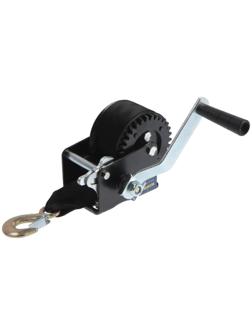 Лебедка ручная барабанная тяговая ТУНДРА, 800 кг, трос-ремень 6 метров