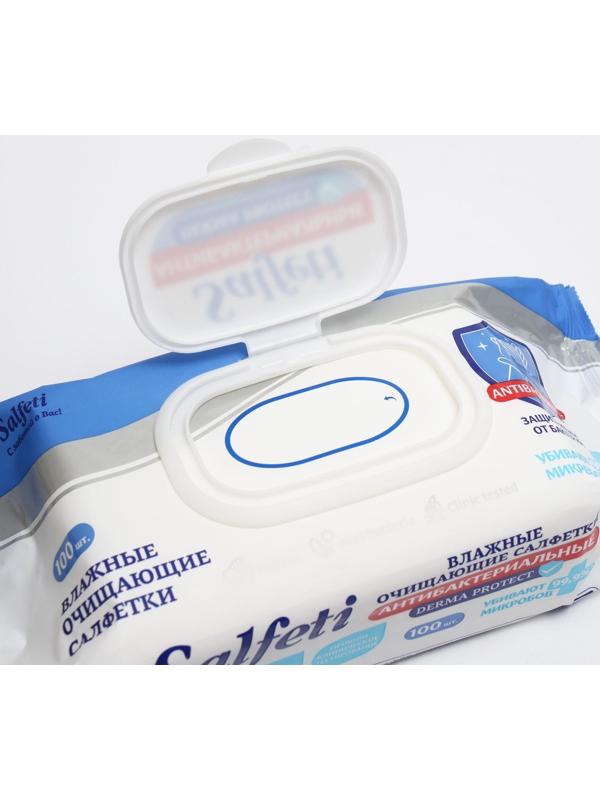 Влажные салфетки Salfeti, антибактериальные, 100 шт.