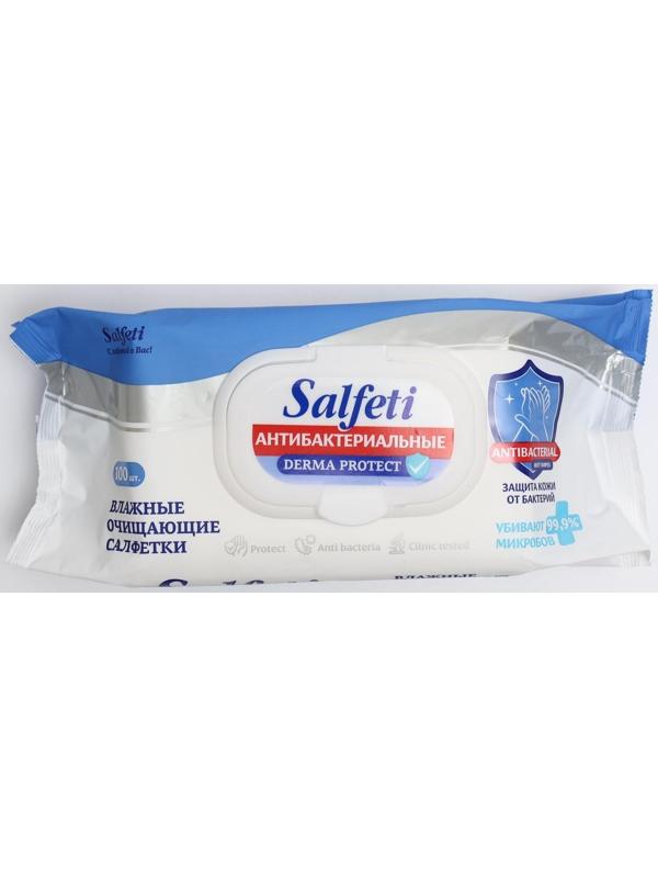 Влажные салфетки Salfeti, антибактериальные, 100 шт.