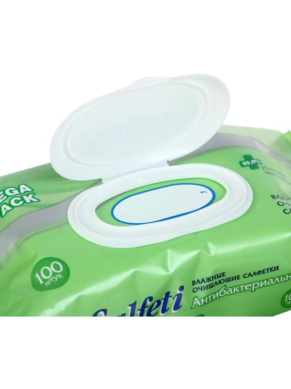 Влажные салфетки Salfeti, антибактериальные, 100 шт.