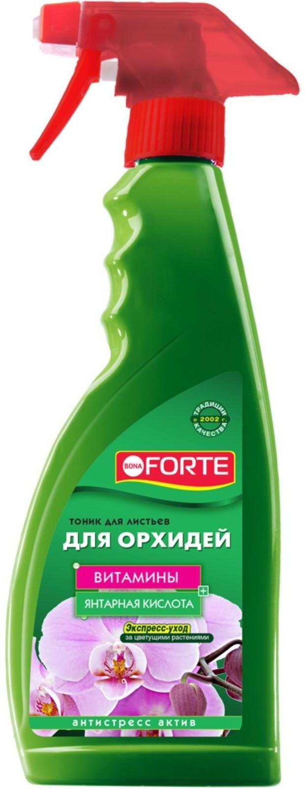 Тоник Bona Forte, для орхидей, зеленый флакон с триггером, 500 мл
