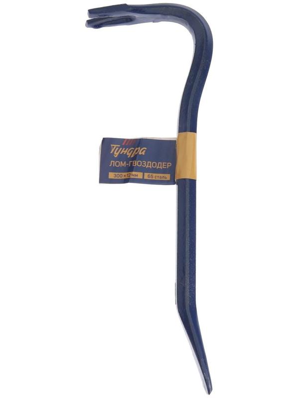 Лом-гвоздодер ТУНДРА, 65 сталь, шестигранный, 300 х 12 мм