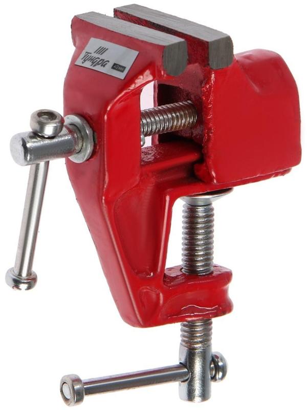 Тиски слесарные ТУНДРА, винтовой зажим, 40 мм