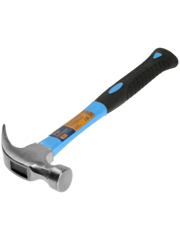 Молоток-гвоздодер ТУНДРА, фиберглассовая 2К рукоятка, 250 г